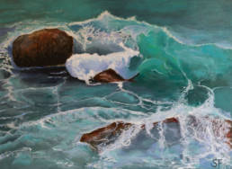 Image of the painting The Green Wave by Stuart Franklin