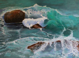 Image of the painting The Green Wave by Stuart Franklin
